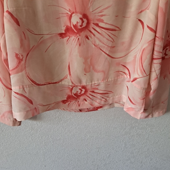 Classics by Jantzen Pink Floral Blouse - Picture 3 of 5